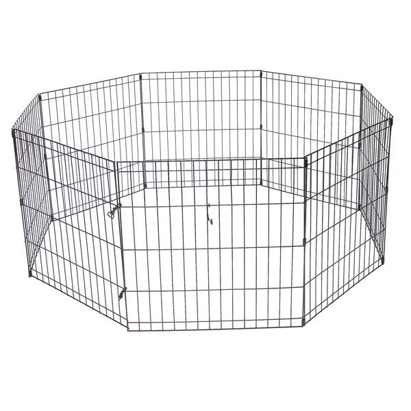 Black Metal Wire Exercise Pen for Dogs