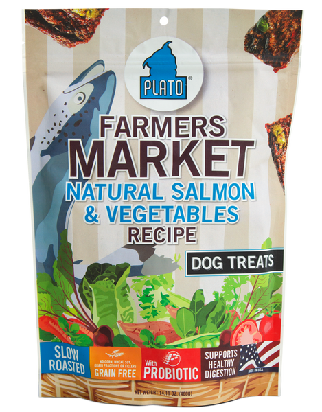 Plato Farmers Market Salmon & Vegetables Dog Treats 14oz