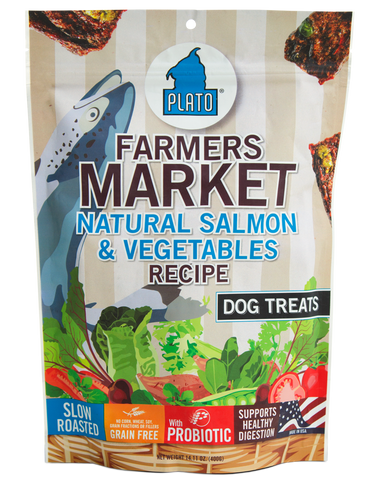 Plato Farmers Market Salmon & Vegetables Dog Treats 14oz
