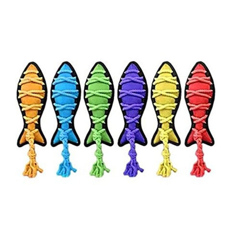 Multipet Cross Ropes Fish 11.5 Inch Dog Toy