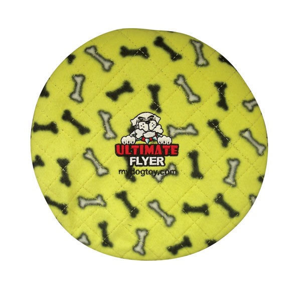 Tuffy Yellow Ultimate Flyer Dog Frisbee