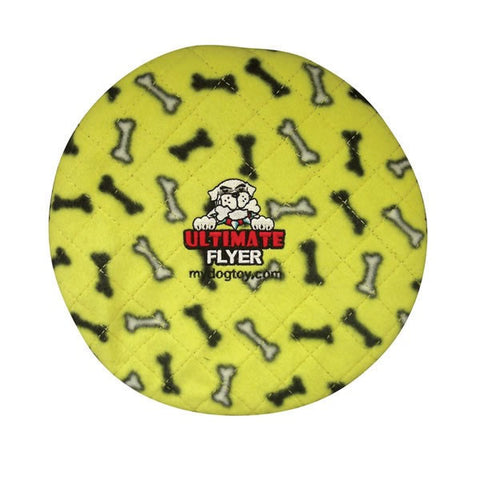Tuffy Yellow Ultimate Flyer Dog Frisbee