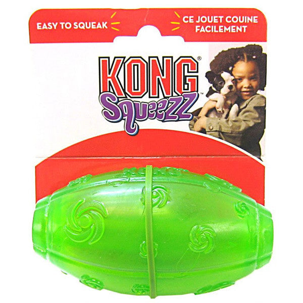 Medium Kong Squeezz Squeaker Football Toy