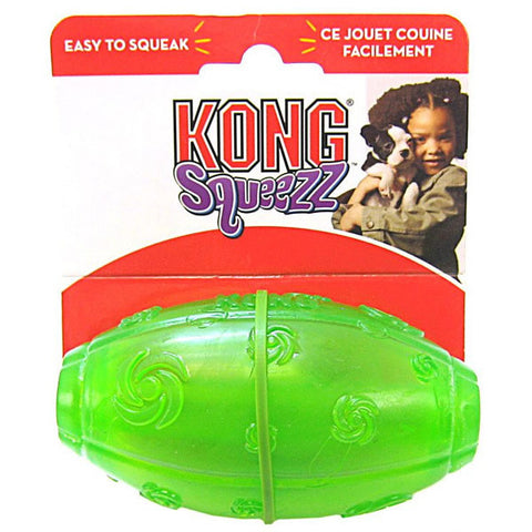 Medium Kong Squeezz Squeaker Football Toy