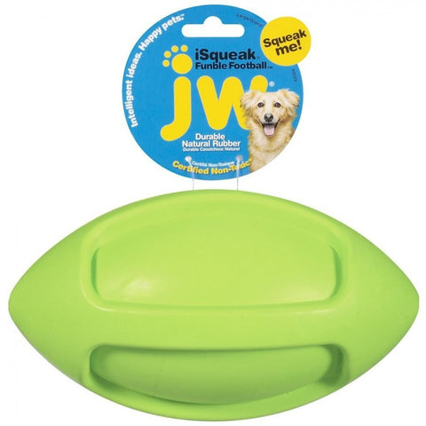 JW Pet Small Funble Football Rubber Dog Toy