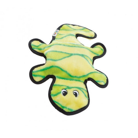 Yellow And Green Gecko Invincibles 4 Squeaker Toy
