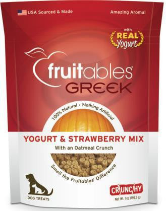 Fruitables Greek Yogurt and Strawberry Flavor Dog Treat 7oz