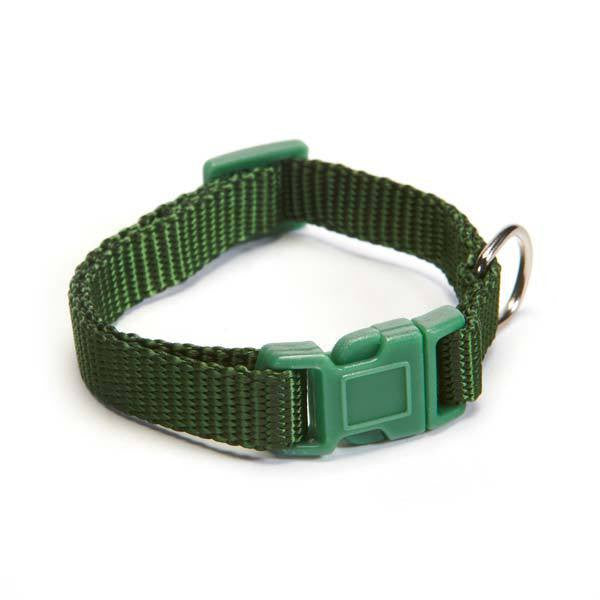 Dark Green Fashion Nylon Adjustable Dog Collar