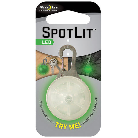 Nite Ize SpotLit LED Collar Light Carabiner Green