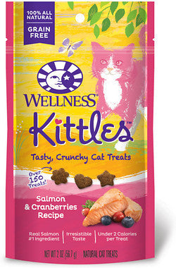 Wellness Kittles Grain-Free Salmon & Cranberries Recipe Crunchy Cat Treats