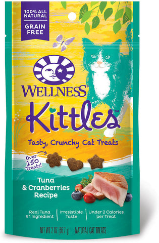 Wellness Kittles Grain-Free Tuna & Cranberries Recipe Crunchy Cat Treats