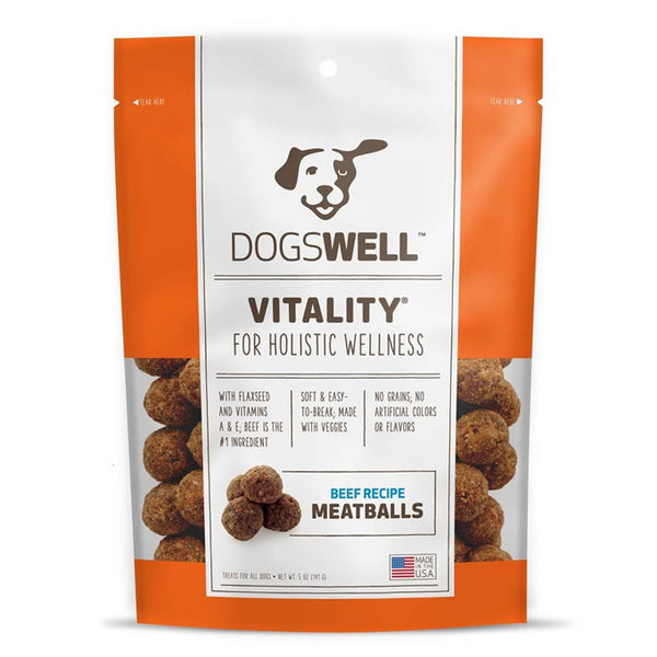 Dogswell Vitality Meatballs Beef Recipe 5oz Treats