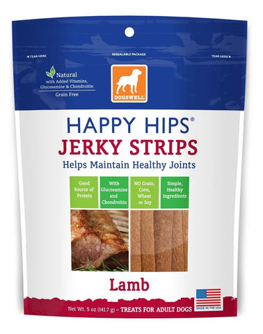 Dogswell Happy Hips USA Made Lamb Jerky Strips 5oz