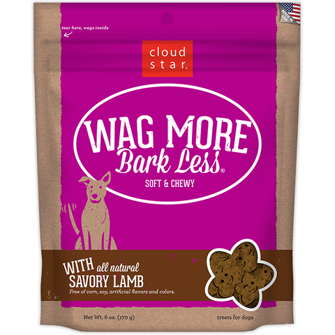 Cloud Star Wag More Bark Less Soft & Chewy Dog Treats Savory Lamb