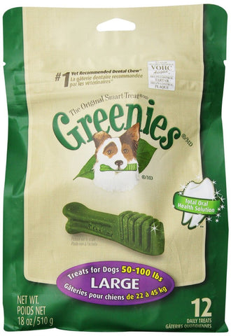 Greenies 18oz Bag Dog Treats Size Large