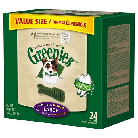 Greenies 36oz Value Tub Dog Treats Size Large