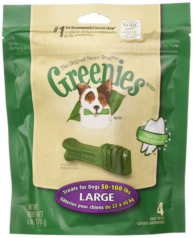 Greenies 6oz Bag Dog Treats Size Large