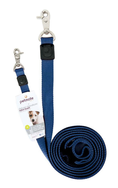 Petmate Deluxe Signature Light Blue Metal Clip 6ft x 5/8 Leash