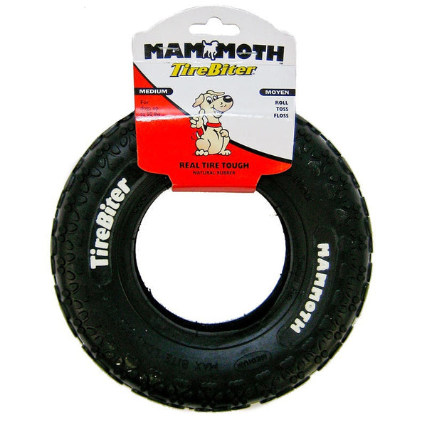 Mammoth Medium 8 Inch TireBiter Rubber Dog Toy