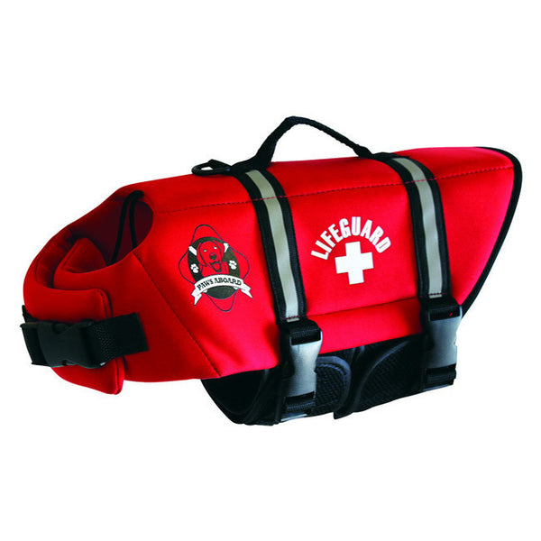 Paws Aboard Red Neoprene Dog Life Jacket