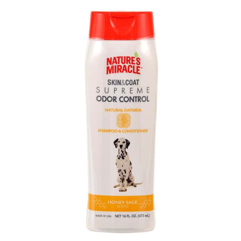 Natures Miracle Supreme Odor Control Natural Oatmeal Shampoo Plus Conditioner 16oz