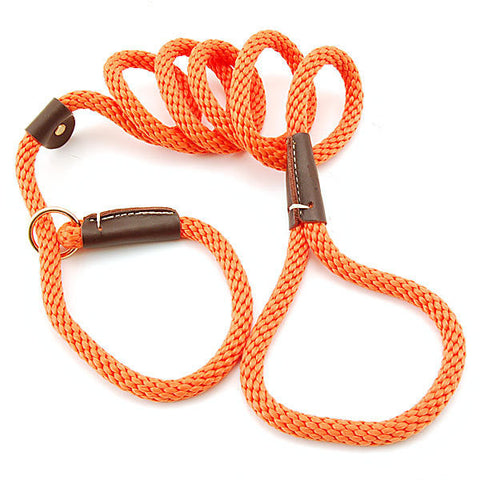 Orange Large Mendota British Style Slip Lead 1/2 x 6 Ft