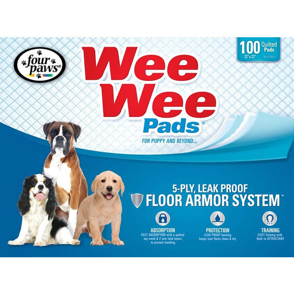 Four Paws Wee Wee Pads 100pk Bag