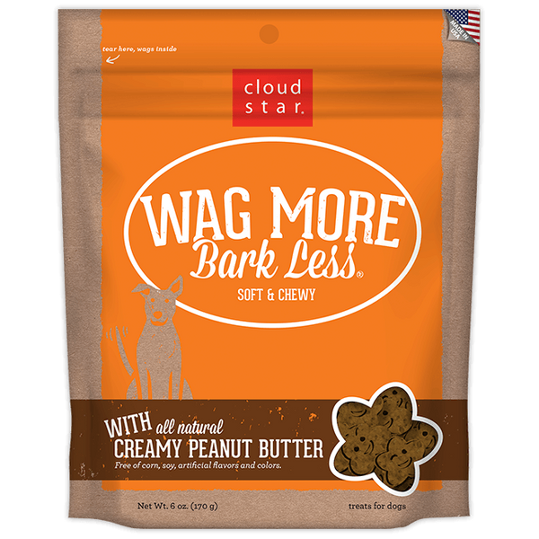 Cloud Star Wag More Bark Less Soft & Chewy Dog Treats Creamy Peanut Butter