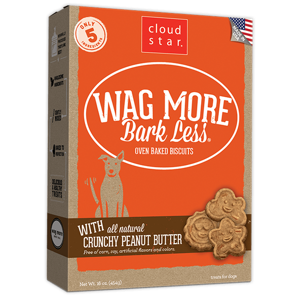 Cloud Star Wag More Bark Less Crunchy Peanut Butter Dog Treats