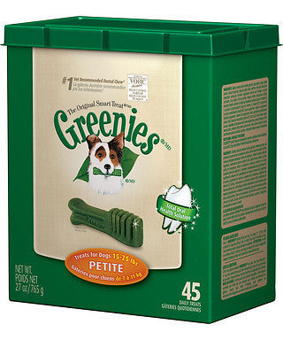 Greenies 27oz Canister Dog Treats Size Petite