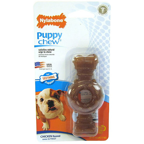 Nylabone Puppy Chew Ring And Bone Chicken Petite Size