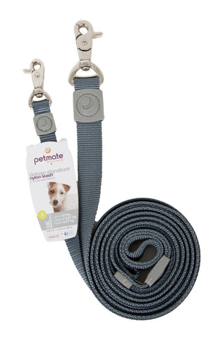 Petmate Deluxe Signature Pewter Metal Clip 6ft x 5/8 Leash