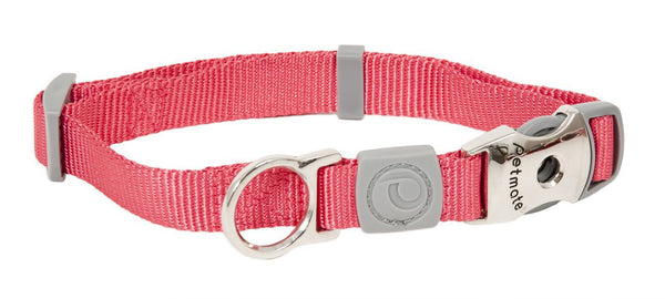 Petmate Deluxe Signature Geranium Pink Metal Clip Collar 10-16"