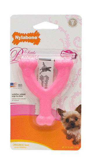 Nylabone Puppy Chew Wishbone Pink Petite