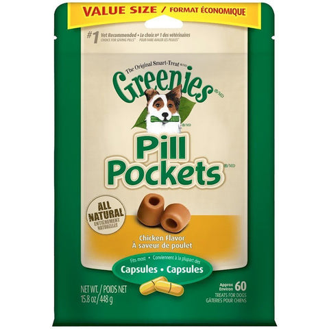 Greenies Canine Pill Pockets Chicken Capsules 15.8oz 60pk