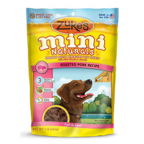 Zukes Mini Naturals Pork Dog Training Treats 1lb