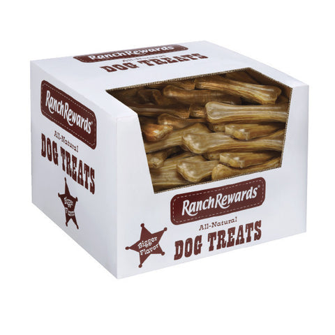 Bulk Case 6 inch Premium Pressed Rawhide Bones 90 Piece Count