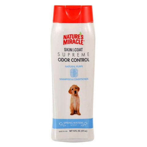 Natures Miracle Supreme Odor Control Natural Puppy Shampoo Plus Conditioner 16oz