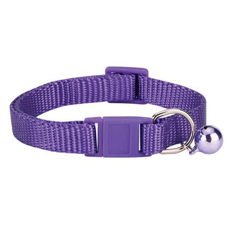 Ultra Violet Purple Savvy Tabby Nylon Cat Collar