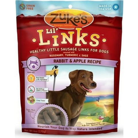 Zukes Lil Links Rabbit And Apple Dog Treats