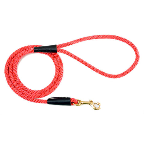 Mendota Small Red Snap Leash 3/8 x 6 Ft