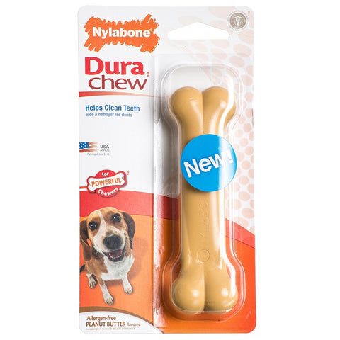 Nylabone Peanut Butter Dura Chew Bone Wolf 5.5 Inch