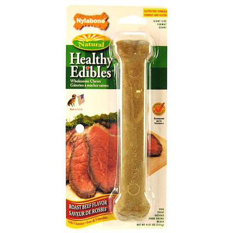 Nylabone Healthy Edibles Roast Beef Giant 8" Bone