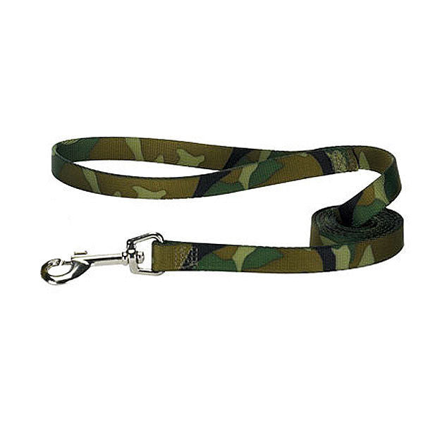 Green Camo Nylon Dog Lead