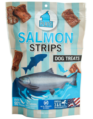 Plato Natural Salmon Dog Treats 6oz