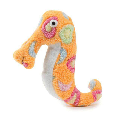 Peach Zanies Sea Charmers Sea Horse Dog Squeaky Toy