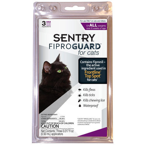 Sentry FiproGuard Flea & Tick Control for Cats 3pk