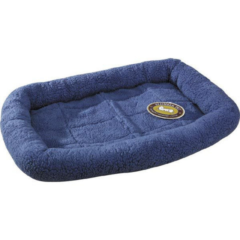 Slate Blue Slumber Pet Sherpa Crate Bed