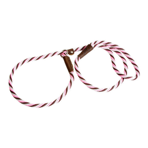 Pink Chocolate Small Mendota British Style Slip Lead 3/8 x 6 Ft