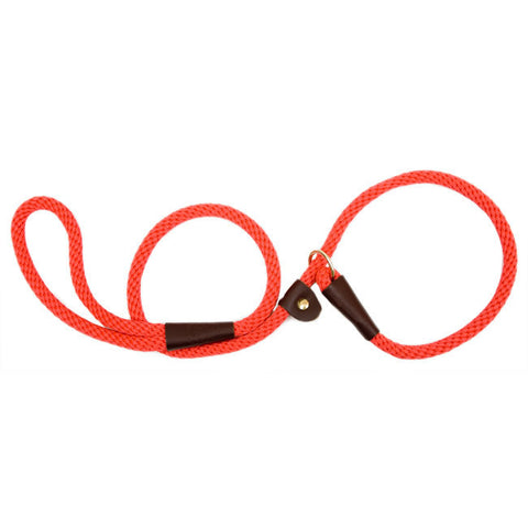 Red Large Mendota British Style Slip Lead 1/2 x 6 Ft